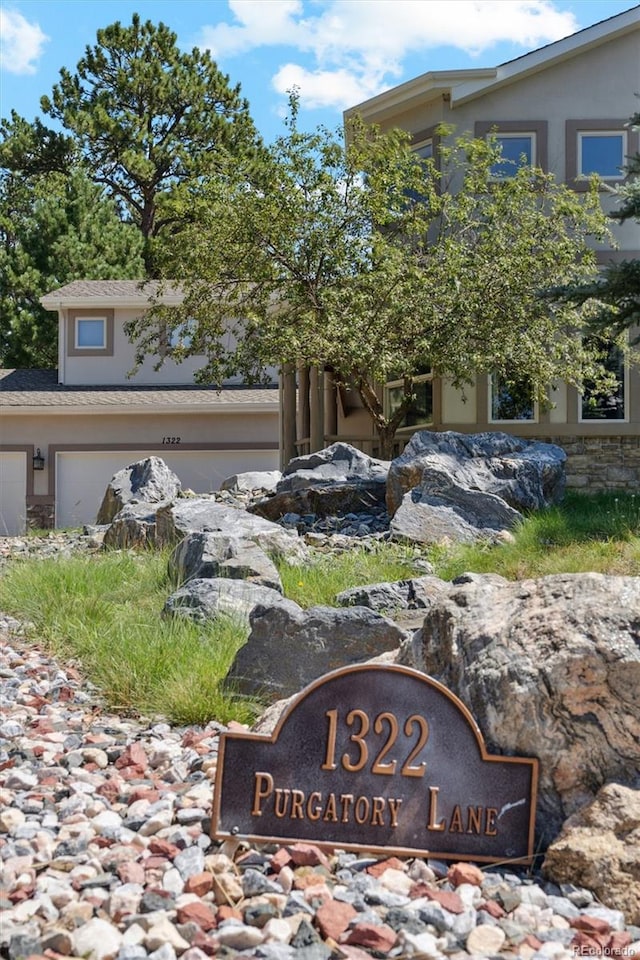 view of community sign