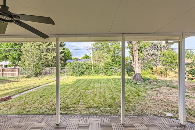 2996 S Sheridan Blvd, Denver, CO 80227 - view of yard featuring a ceiling fan