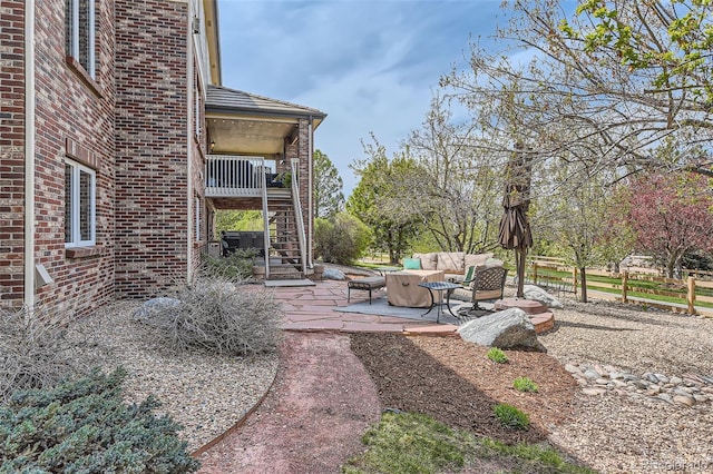 6013 S Kittredge Ct, Centennial, CO 80016 - view of yard with stairway, a patio, and an outdoor hangout area