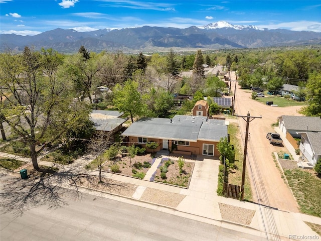 1406 N Foote Ave, Colorado Springs, CO 80909 - view from above of property featuring mountains