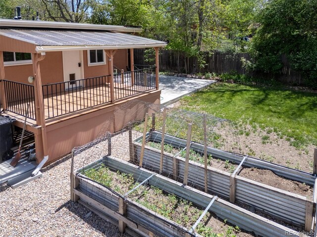 1406 N Foote Ave, Colorado Springs, CO 80909 - view of yard featuring a patio area and a vegetable garden