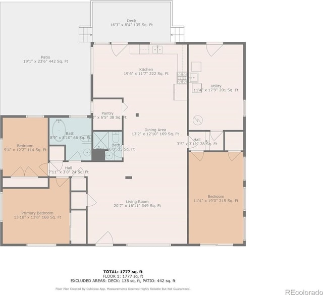1406 N Foote Ave, Colorado Springs, CO 80909 - view of home floor plan