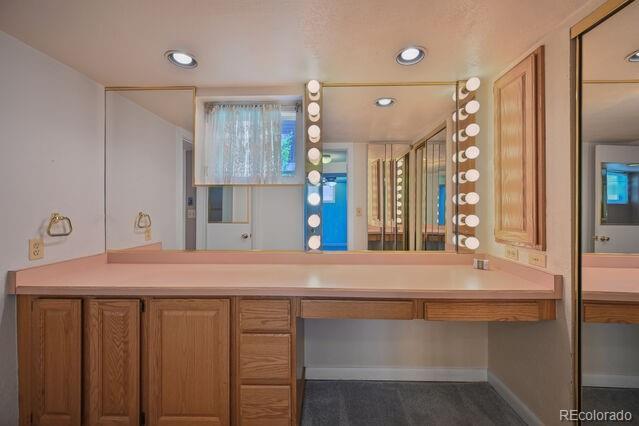 321 S Gilpin St, Denver, CO 80209 - bathroom featuring recessed lighting and vanity
