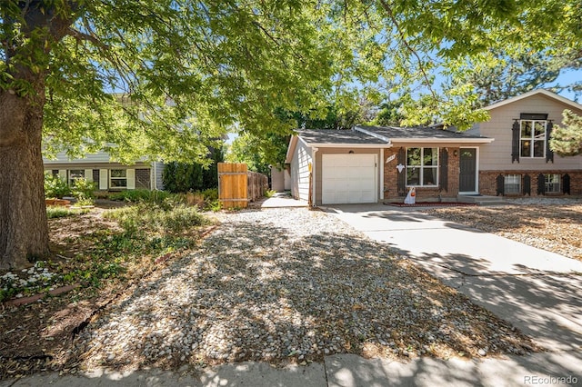 tri-level home with a garage