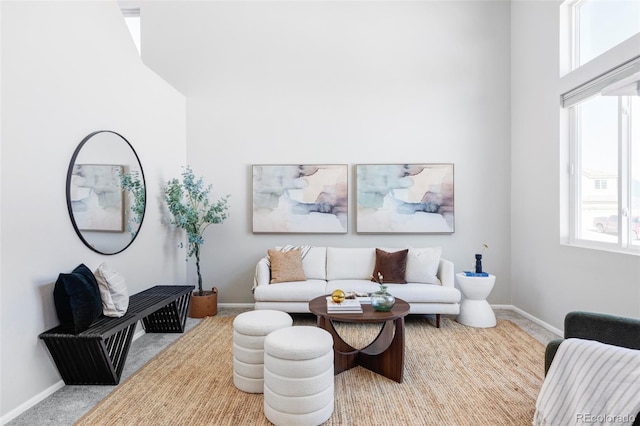 view of carpeted living room