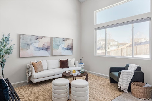 view of carpeted living room