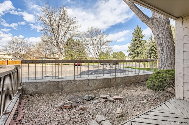 exterior space featuring fence