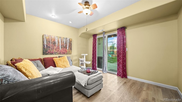 80 Cliff View Cir, Parachute, CO 81635 - living area with light wood finished floors and a ceiling fan