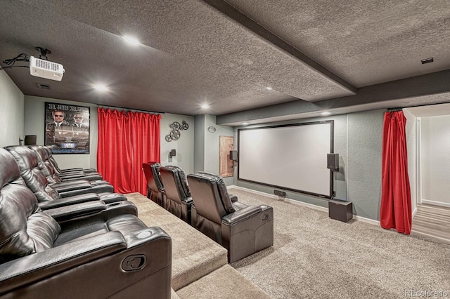 55610 E 40th Ave, Strasburg, CO 80136 - cinema featuring carpet flooring, a textured ceiling, and a textured wall