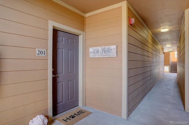 view of doorway to property