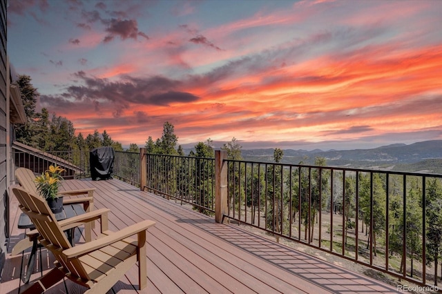 32091 Black Widow Dr, Conifer, CO 80433 - deck with a mountain view