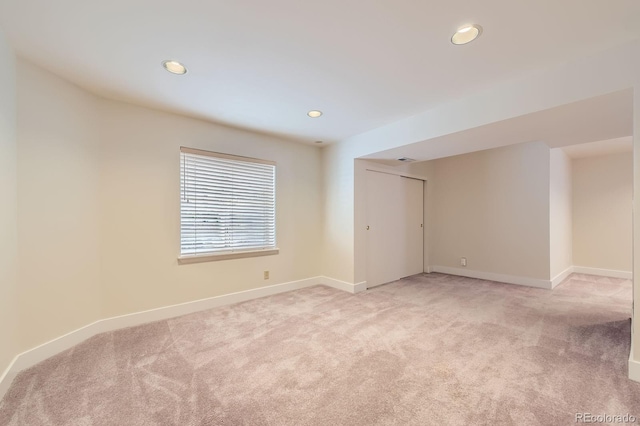 7166 Newhall Dr, Highlands Ranch, CO 80130 - unfurnished room with light colored carpet and recessed lighting