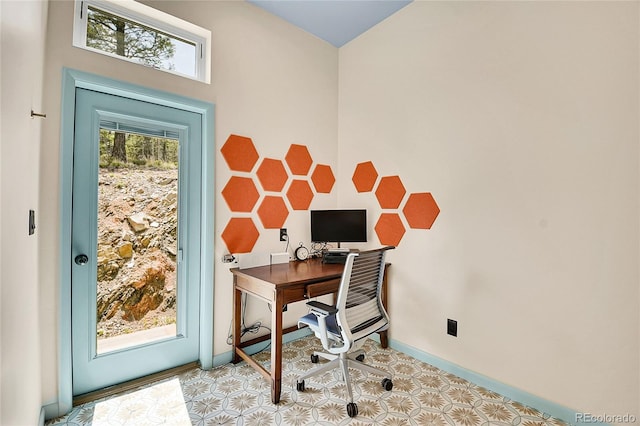 1023 Chippewa Rd, Jefferson, CO 80456 - office area with baseboards