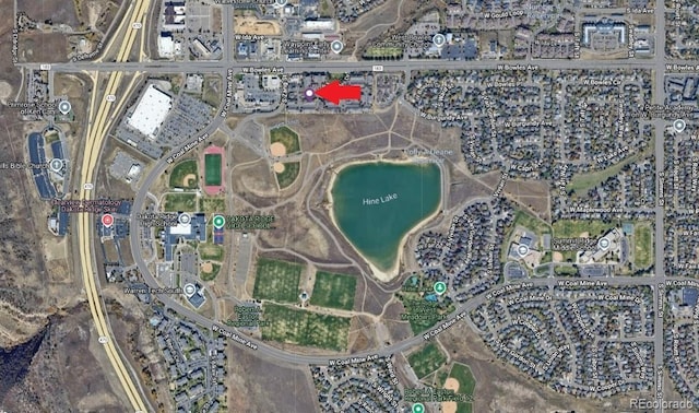 12919 W Burgundy Dr, Littleton, CO 80127 - aerial view of property's location