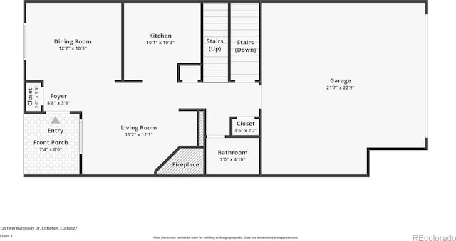 12919 W Burgundy Dr, Littleton, CO 80127 - view of home floor plan