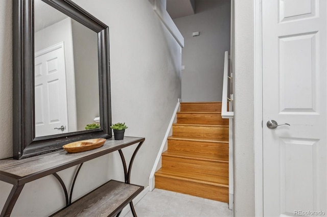 1441 S Ulster St, Denver, CO 80231 - staircase with tile patterned floors