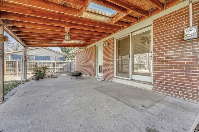 view of patio with fence