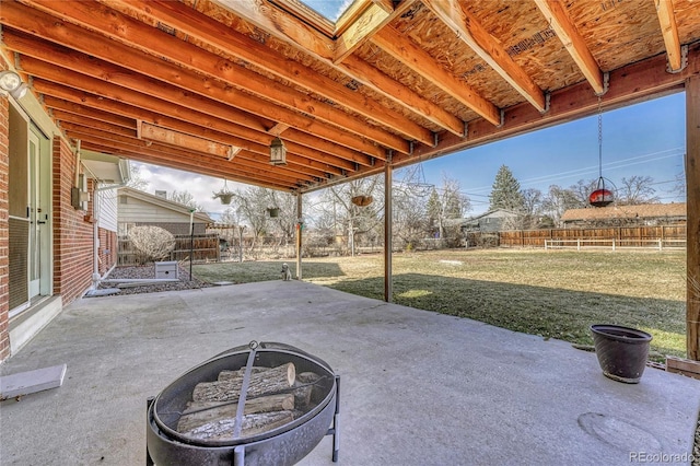 view of patio with fence