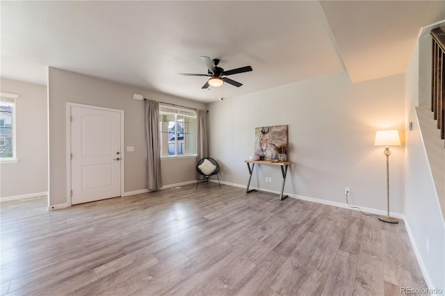 2640 Brookstone Dr Unit B, Milliken, CO 80543 - unfurnished room with a ceiling fan and light wood finished floors