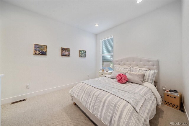 bedroom with carpet floors