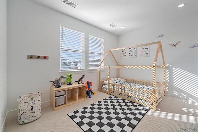 view of carpeted bedroom