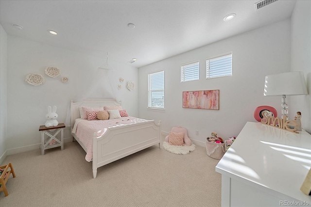 view of carpeted bedroom