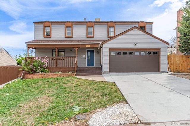 4808 S Ward Way, Morrison, CO 80465 - view of front facade featuring an attached garage, covered porch, and driveway