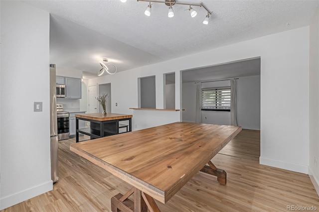 4808 S Ward Way, Morrison, CO 80465 - dining space featuring light wood-style flooring and a textured ceiling