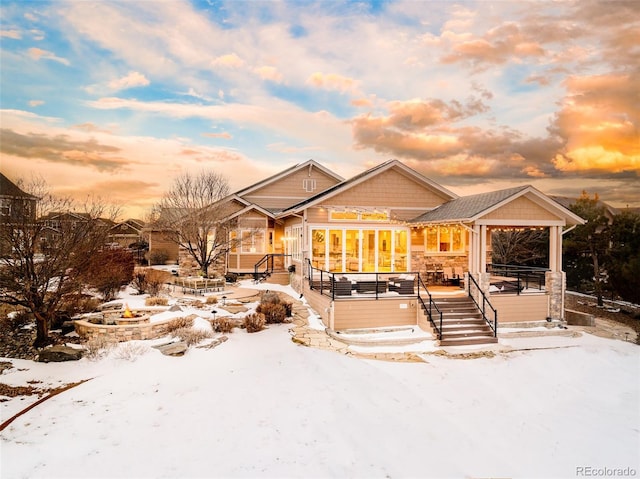 view of craftsman inspired home