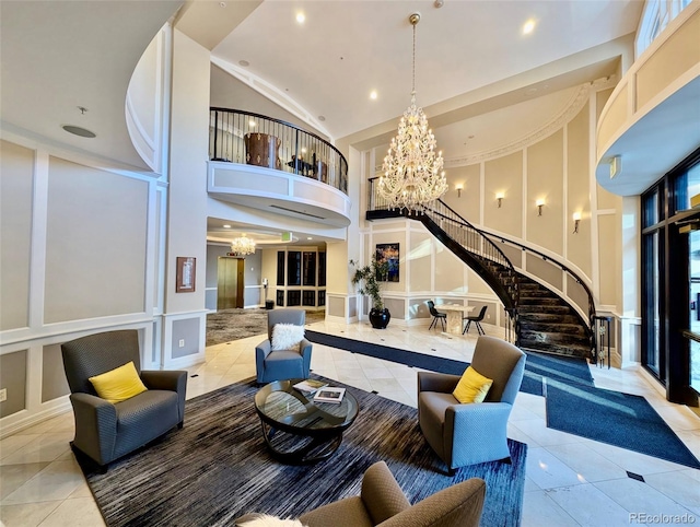 lobby featuring stairs