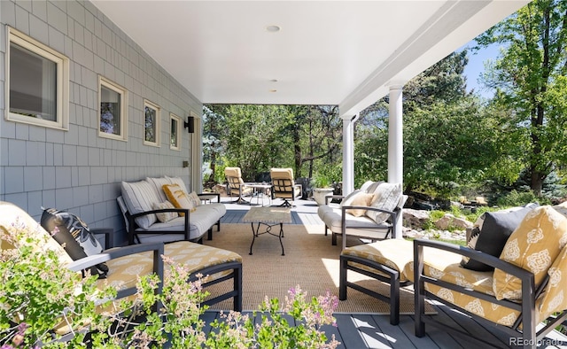 4483 W Cottonwood Pl, Littleton, CO 80123 - view of patio / terrace featuring an outdoor hangout area
