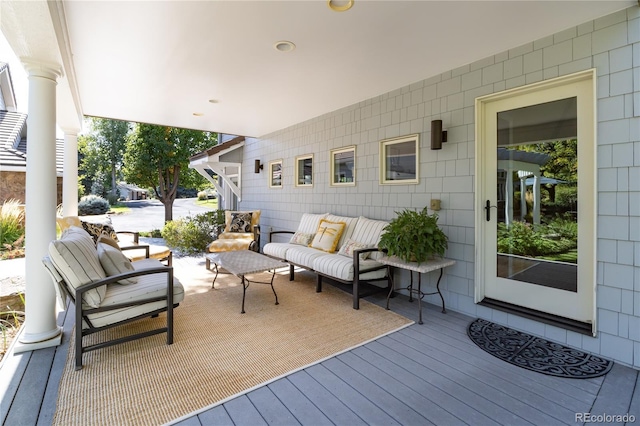 4483 W Cottonwood Pl, Littleton, CO 80123 - wooden terrace with an outdoor living space