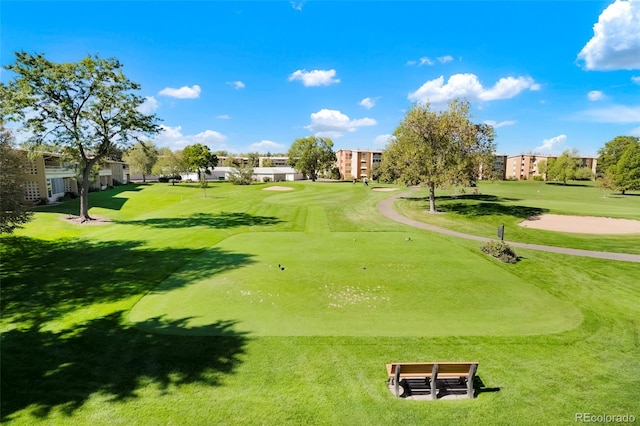 surrounding community featuring a yard