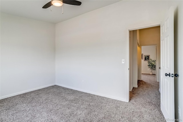 2642 Devonshire Ct, Denver, CO 80229 - empty room featuring light colored carpet, ceiling fan, and baseboards