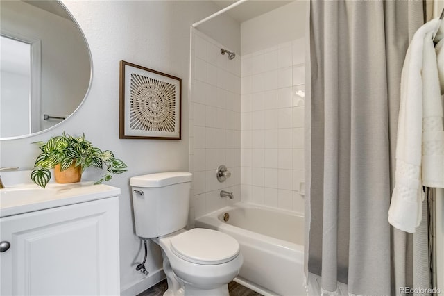2642 Devonshire Ct, Denver, CO 80229 - full bathroom featuring shower / tub combo, toilet, and vanity