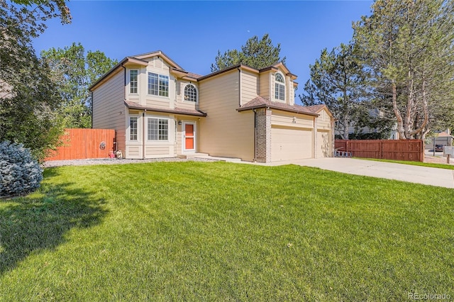 5370 S Jebel St, Centennial, CO 80015 - traditional home featuring a garage, driveway, and brick siding