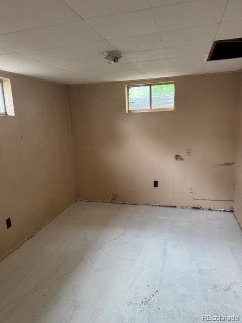 8250 Ralph Ln, Denver, CO 80221 - basement with plenty of natural light and a paneled ceiling