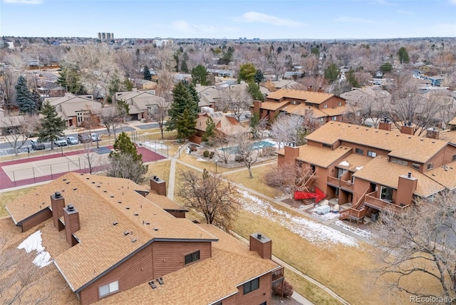 drone / aerial view with a residential view