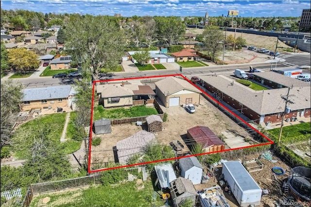 4835 Harlan St, Wheat Ridge, CO 80033 - aerial perspective of suburban area featuring property boundaries highlighted