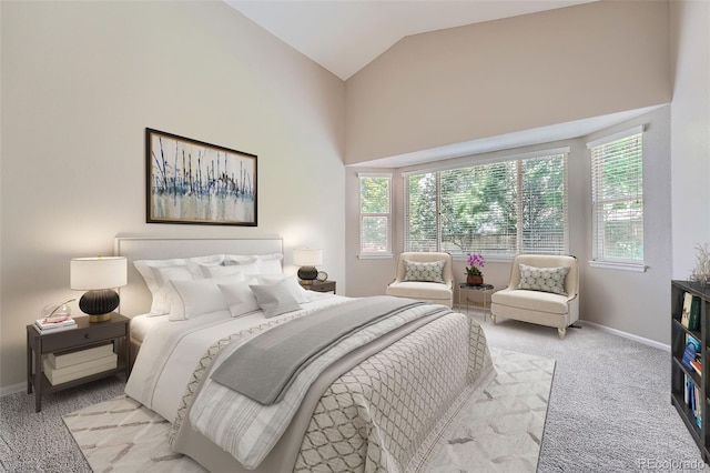 22436 E Maplewood Pl, Aurora, CO 80015 - bedroom with light carpet and high vaulted ceiling