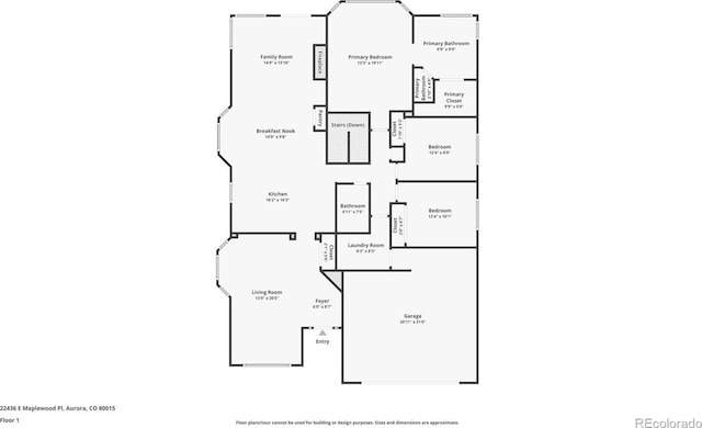 22436 E Maplewood Pl, Aurora, CO 80015 - view of home floor plan