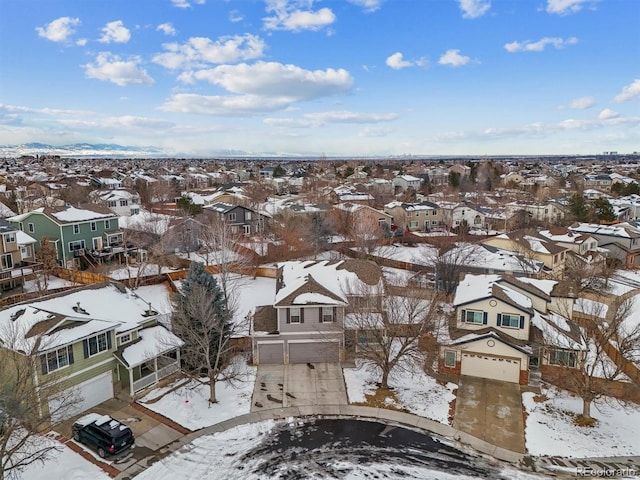 view of snowy aerial view