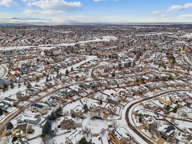 view of snowy aerial view