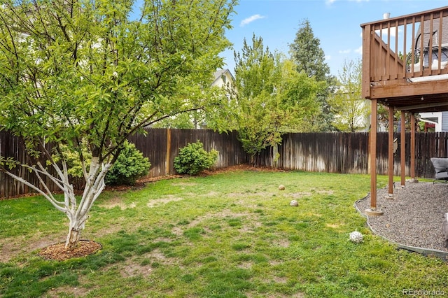 3312 Meadow Ave, Broomfield, CO 80020 - fenced backyard with a deck