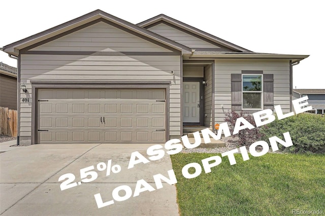 401 Quincy Rr Ave, Keenesburg, CO 80643 - ranch-style home with driveway and a garage