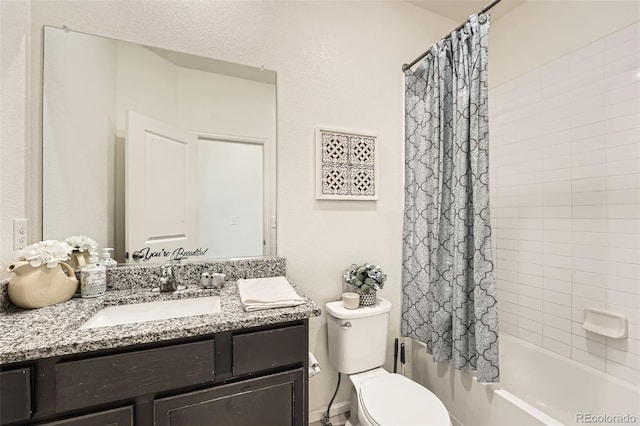 401 Quincy Rr Ave, Keenesburg, CO 80643 - full bathroom with vanity, toilet, and shower / bath combo with shower curtain