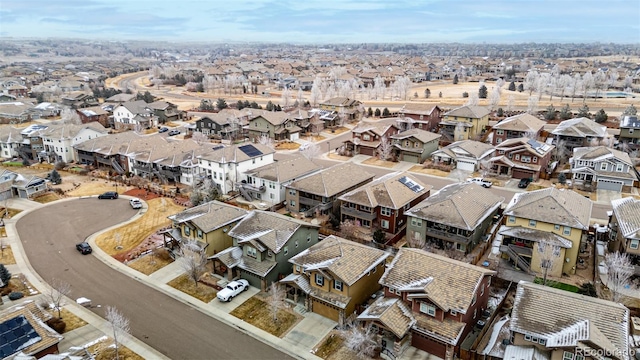 aerial view featuring a residential view