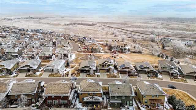 bird's eye view with a residential view