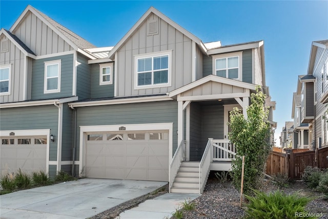 view of front of home featuring a garage