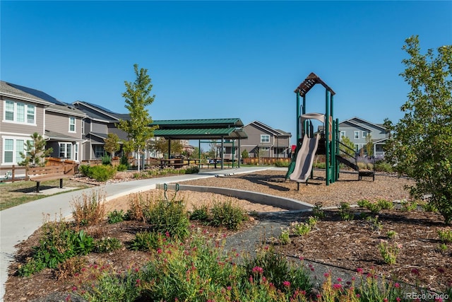 view of jungle gym